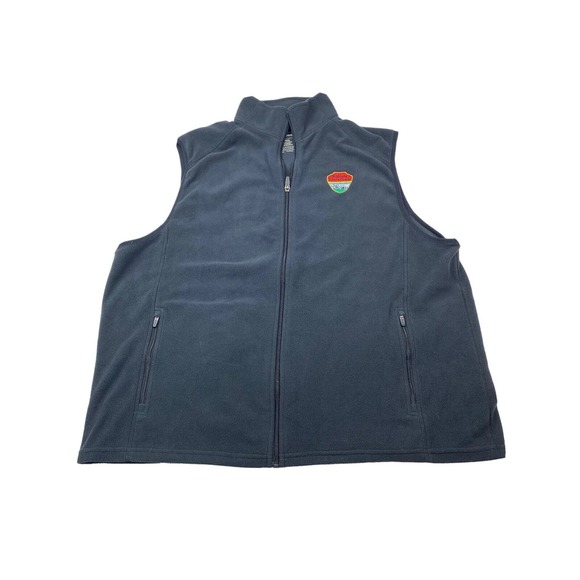 L.L. Bean Other - Men's L.L. BEAN Black Full Zip Polyester Fleece Vest Size XL Highland Intl. Logo